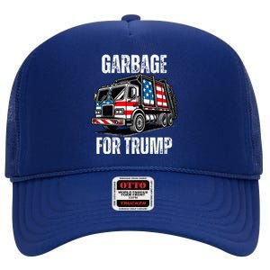 Proud Garbage Trump Supporter Garbage For Trump Supporter High Crown Mesh Back Trucker Hat