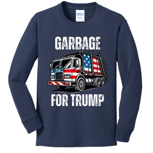 Proud Garbage Trump Supporter Garbage For Trump Supporter Kids Long Sleeve Shirt