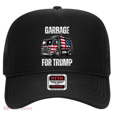 Proud Garbage Trump Supporter Garbage For Trump Supporter High Crown Mesh Back Trucker Hat