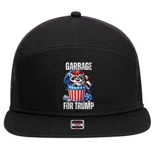 Proud Garbage Trump Supporter For Trump Garbage 7 Panel Mesh Trucker Snapback Hat