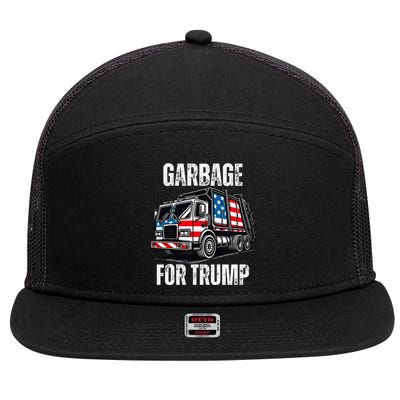 Proud Garbage Trump Supporter Garbage For Trump Supporter Gift 7 Panel Mesh Trucker Snapback Hat