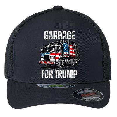 Proud Garbage Trump Supporter Garbage For Trump Supporter Gift Flexfit Unipanel Trucker Cap