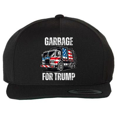 Proud Garbage Trump Supporter Garbage For Trump Supporter Gift Wool Snapback Cap