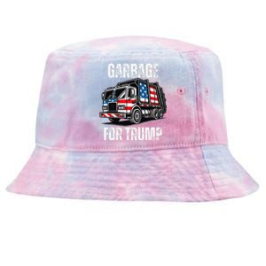 Proud Garbage Trump Supporter Garbage For Trump Supporter Gift Tie-Dyed Bucket Hat