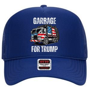 Proud Garbage Trump Supporter Garbage For Trump Supporter Gift High Crown Mesh Back Trucker Hat