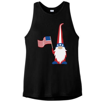 Patriotic Gnomes Usa American Flag 4th Of July Gnome Gift Ladies PosiCharge Tri-Blend Wicking Tank