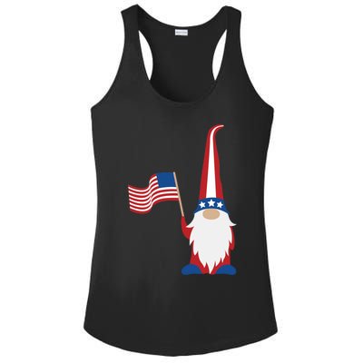 Patriotic Gnomes Usa American Flag 4th Of July Gnome Gift Ladies PosiCharge Competitor Racerback Tank