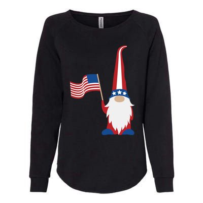 Patriotic Gnomes Usa American Flag 4th Of July Gnome Gift Womens California Wash Sweatshirt