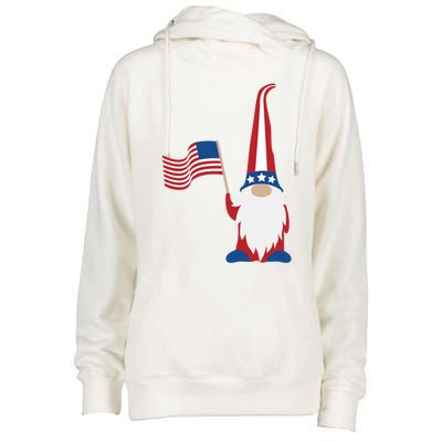 Patriotic Gnomes Usa American Flag 4th Of July Gnome Gift Womens Funnel Neck Pullover Hood