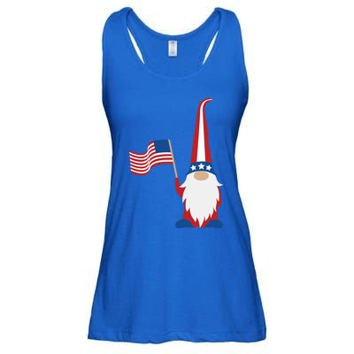 Patriotic Gnomes Usa American Flag 4th Of July Gnome Gift Ladies Essential Flowy Tank