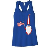 Patriotic Gnomes Usa American Flag 4th Of July Gnome Gift Women's Racerback Tank