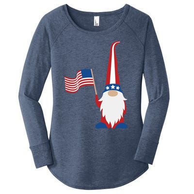 Patriotic Gnomes Usa American Flag 4th Of July Gnome Gift Women's Perfect Tri Tunic Long Sleeve Shirt