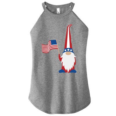 Patriotic Gnomes Usa American Flag 4th Of July Gnome Gift Women's Perfect Tri Rocker Tank