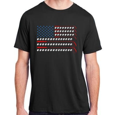 Patriotic Golf Usa Flag Golf Clubs 4th Of July Golf Balls Adult ChromaSoft Performance T-Shirt