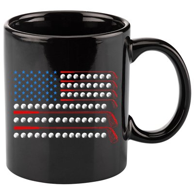 Patriotic Golf Usa Flag Golf Clubs 4th Of July Golf Balls 11oz C Handle Ceramic Mug
