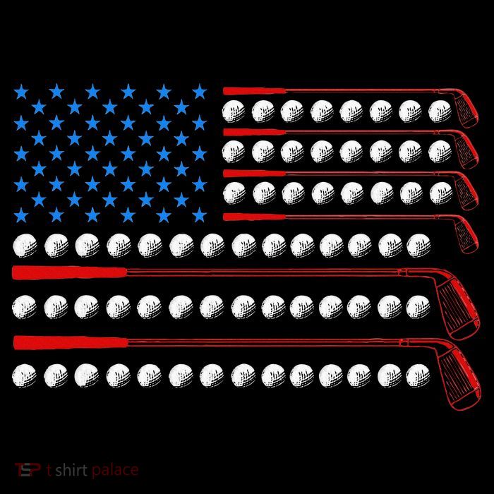Patriotic Golf Usa Flag Golf Clubs 4th Of July Golf Balls Flatbill Hat