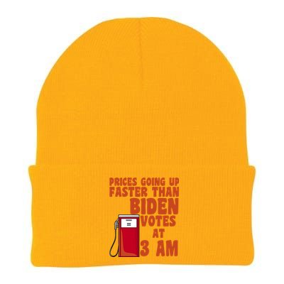 Prices Going Up Faster Than Biden Votes At 3AM Funny Knit Cap Winter Beanie