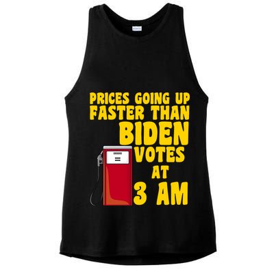 Prices Going Up Faster Than Biden Votes At 3AM Funny Ladies PosiCharge Tri-Blend Wicking Tank