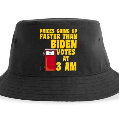 Prices Going Up Faster Than Biden Votes At 3AM Funny Sustainable Bucket Hat