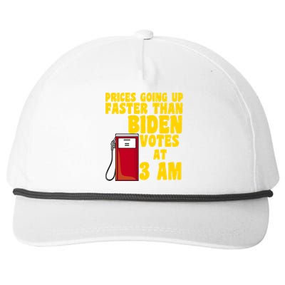 Prices Going Up Faster Than Biden Votes At 3AM Funny Snapback Five-Panel Rope Hat