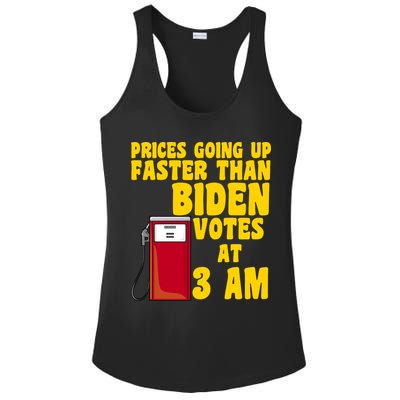 Prices Going Up Faster Than Biden Votes At 3AM Funny Ladies PosiCharge Competitor Racerback Tank