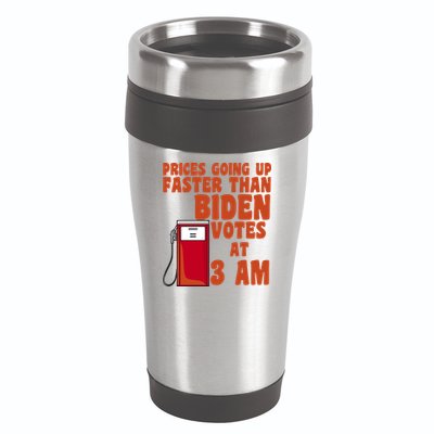 Prices Going Up Faster Than Biden Votes At 3AM Funny 16oz Travel Tumbler