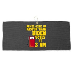 Prices Going Up Faster Than Biden Votes At 3AM Funny Large Microfiber Waffle Golf Towel