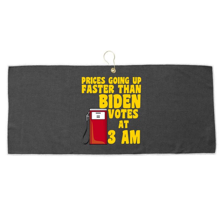 Prices Going Up Faster Than Biden Votes At 3AM Funny Large Microfiber Waffle Golf Towel