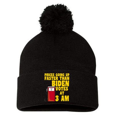 Prices Going Up Faster Than Biden Votes At 3AM Funny Pom Pom 12in Knit Beanie
