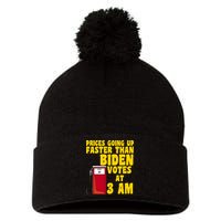 Prices Going Up Faster Than Biden Votes At 3AM Funny Pom Pom 12in Knit Beanie