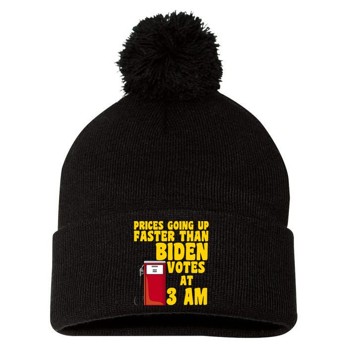 Prices Going Up Faster Than Biden Votes At 3AM Funny Pom Pom 12in Knit Beanie