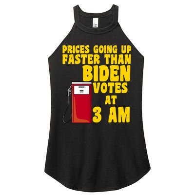 Prices Going Up Faster Than Biden Votes At 3AM Funny Women's Perfect Tri Rocker Tank
