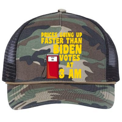 Prices Going Up Faster Than Biden Votes At 3AM Funny Retro Rope Trucker Hat Cap