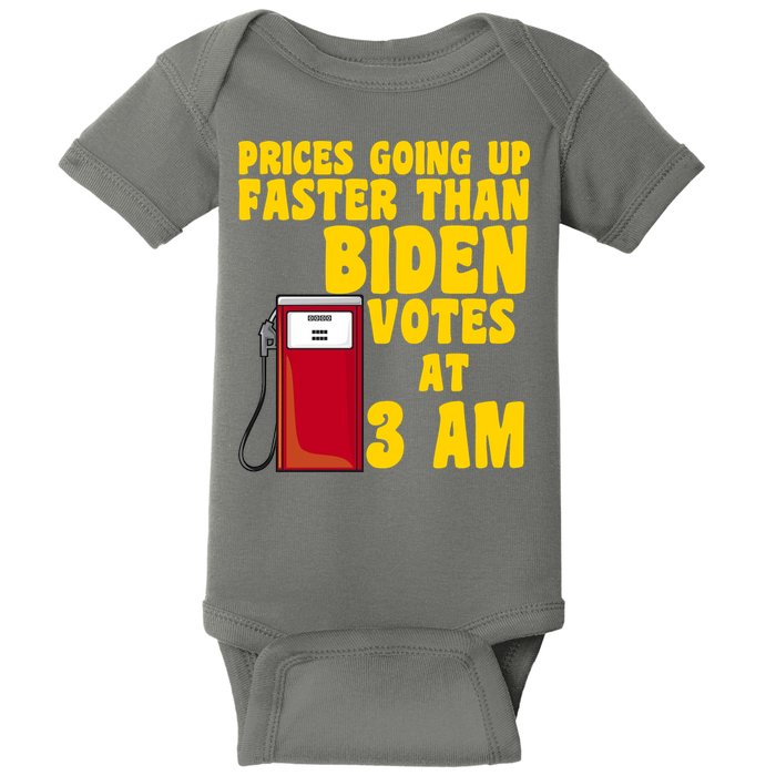 Prices Going Up Faster Than Biden Votes At 3AM Funny Baby Bodysuit