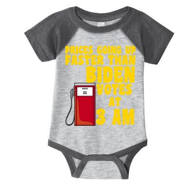 Prices Going Up Faster Than Biden Votes At 3AM Funny Infant Baby Jersey Bodysuit