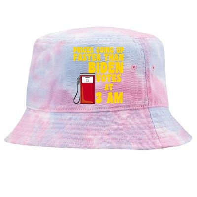 Prices Going Up Faster Than Biden Votes At 3AM Funny Tie-Dyed Bucket Hat