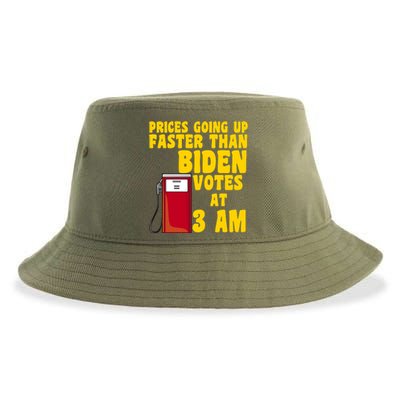 Prices Going Up Faster Than Biden Votes At 3AM Funny Sustainable Bucket Hat