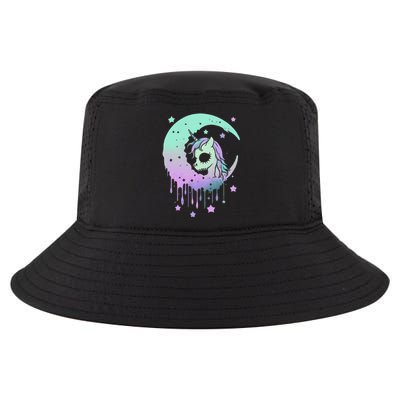 Pastel Goth Unicorn Moon Stars Creepy Kawaii Evil Horse Cool Comfort Performance Bucket Hat