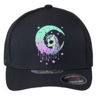 Pastel Goth Unicorn Moon Stars Creepy Kawaii Evil Horse Flexfit Unipanel Trucker Cap