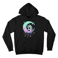 Pastel Goth Unicorn Moon Stars Creepy Kawaii Evil Horse Hoodie