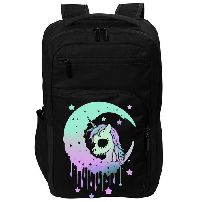 Pastel Goth Unicorn Moon Stars Creepy Kawaii Evil Horse Impact Tech Backpack