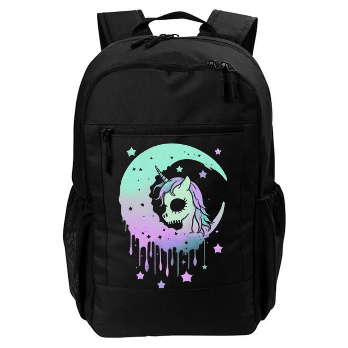 Pastel Goth Unicorn Moon Stars Creepy Kawaii Evil Horse Daily Commute Backpack