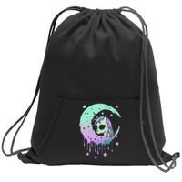 Pastel Goth Unicorn Moon Stars Creepy Kawaii Evil Horse Sweatshirt Cinch Pack Bag