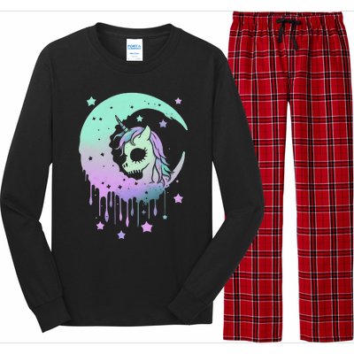 Pastel Goth Unicorn Moon Stars Creepy Kawaii Evil Horse Long Sleeve Pajama Set