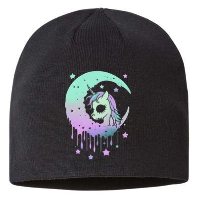 Pastel Goth Unicorn Moon Stars Creepy Kawaii Evil Horse Sustainable Beanie