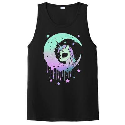 Pastel Goth Unicorn Moon Stars Creepy Kawaii Evil Horse PosiCharge Competitor Tank