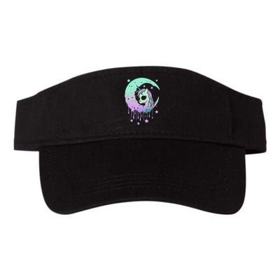 Pastel Goth Unicorn Moon Stars Creepy Kawaii Evil Horse Valucap Bio-Washed Visor