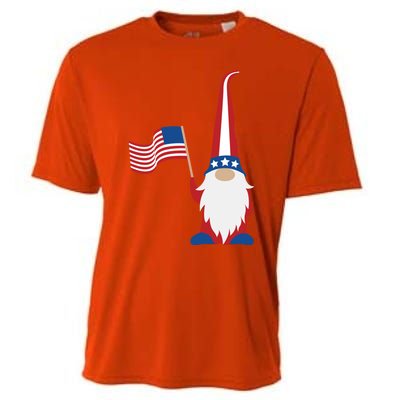 Patriotic Gnomes Usa American Flag 4th Of July Gnome Gift Cooling Performance Crew T-Shirt