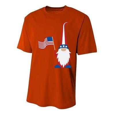 Patriotic Gnomes Usa American Flag 4th Of July Gnome Gift Performance Sprint T-Shirt