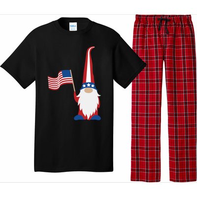 Patriotic Gnomes Usa American Flag 4th Of July Gnome Gift Pajama Set